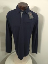 KJUS Mens Inverness Long Sleeve Polo Shirt Blue  Cashmere Blend Size 52 L NWT picture