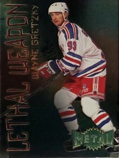 1996-1997 Fleer Metal Universe- Lethal Weapon Wayne Gretzky 6/20 picture
