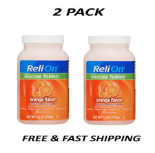(2 PACK) ReliOn Glucose Tablets, Orange Flavor, 50 Count. picture