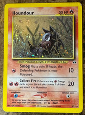 Pokemon TCG Houndour Neo Discovery Holo Rare 5/75 Mod-Heavy Play With Cool Swirl picture