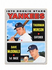 1970 Topps Thurman Munson Rookie Card #189 NY Yankees RC Dave McDonald VG picture
