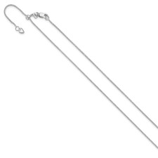 Leslie's Adjustable 1mm Diamond-Cut Wheat Chain Necklace 22 inch 10k White Gold picture