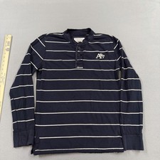 Vintage Aeropostale Shirt Mens Medium Blue Stripe Long Sleeve Henley Tee A87 picture