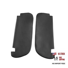 Pair Sun Visor Leather Black Cover Skin Fit for 1994-2001 Dodge RAM 1500 2500 picture