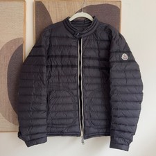 Moncler Carrigvore Giubbotto Down Jacket Mens Size 3 Black Quilted Puffer Coat picture