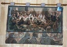 James E Seward “This is My Body” Fabric & Wood Wall Hanging Decor 36”x26” picture
