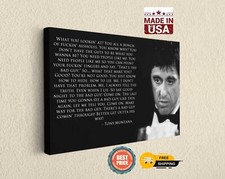 Scarface Canvas Print Tony Montana Al Pacino Wall Decor Art Print picture