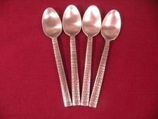 Set Of 4 Teaspoons Cambridge Sevilla Aztec Stainless Geometric Flatware 6 1/2