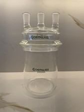 CHEMGLASS 2L UNJACKETED REACTION VESSEL AND 3-NECK LID - 2000ML picture