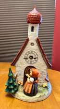 M.J. HUMMEL CHAPEL TIME BERGKIRCHLEIN CHURCH CLOCK HUM 442 GOEBEL WORKING CLOCK picture