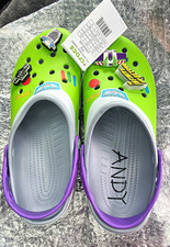 Crocs Buzz Lightyear Toy Story Unisex Kids Clog Green/Purple US 12 picture