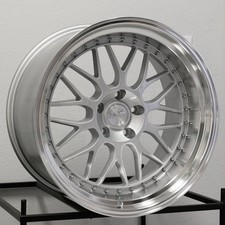 18x8.5 Aodhan AH02 AH2 5x114.3 35 Silver Wheels Rims Set(4) 73.1 picture