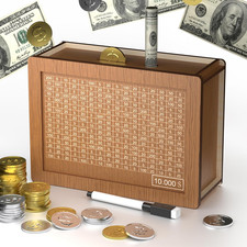 10000 Savings Challenge Box,Cashbox Kakeibo Money Saving Box, Money Vault Saving picture