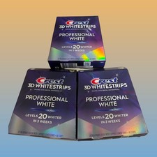 Crest 3d Professional white levels 20 whiter 40 strips 3-Pack exp2027+ NEW SHIP picture