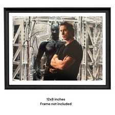 Christian Bale Hand Signed Dark Knight Batman Autograph Photo + COA PSA QO picture