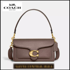 COACH CH857 Tabby Shoulder Bag 26 Polished Pebble Leather Dark Stone Outlet New picture