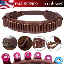 TOURBON PU Leather Rifle 30-06/.308 Ammunition Belt 410 Bandoliers Shells Pouch picture