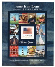USPS American Icons Ralph Lauren Sheet of 13 Forever Stamps - MNH picture