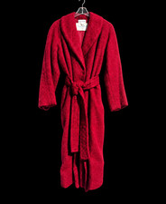 Vintage 1960s Emily Wetherby Red Mohair Belted Wrap Coat Bozeman Montana picture