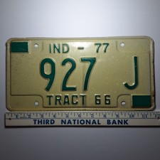 vintage Indiana tractor tag, 1977 picture