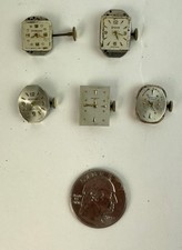 VTG 40's 50's Ladies Watch Wind LOT OF 5 - one seems to run, selling parts picture