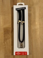 CASETiFY Rope Cross-body Strap for Most Cell Phone Cases Blk / Gold NEW 8mm picture