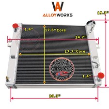 16410U220071 3 Row Aluminum Radiator For 1990-2011 Toyota Forklift 16410U220171 picture