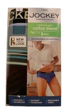 Men's Jockey L 36-38 Underwear 5Pk Lightweight Cotton Blend Brieg Black  Multi picture
