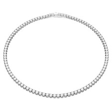 Swarovski Matrix Tennis Necklace Medium, Round Cut White Rhodium Plated 5681796 picture