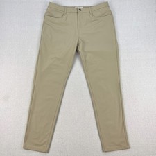 Birddogs 5-Pocket Tech Pants Mens 34x32 Slim Tan Chinos Office Recent Style picture