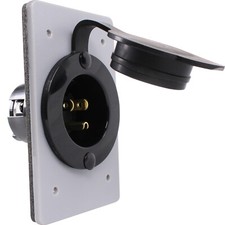 120V, 15A Straight Blade Power Inlet for 1-Gang FS FD Box NEMA 5-15P 5278-CWP picture