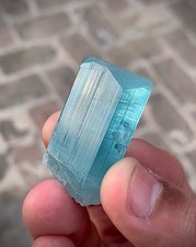 Natural Rare Blue Colour Aquamarine Crystal From Skardu Pakistan picture