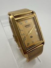 GOLD Vintage Seiko Slim Men's Wrist Watch picture