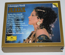 Giuseppe Verdi Aida Abbado Ricciarelli Domingo Deutsche Grammophon 3 CD 1982 LN picture