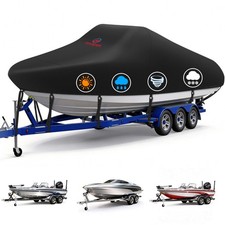 Boat Cover 16-18.5 FT - Marine Grade Trailerable Boat Cover Heavy Duty & Waterpr picture