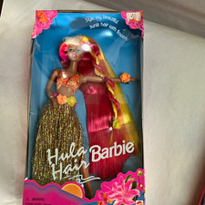 Mattel Hula Hair Barbie 11in Doll Multicolor Straight Hair 1996 MPN 17047 picture