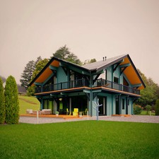 PREFAB LOG CABIN HOME KIT NATURAL WOOD 2691 ft² / 250 m² - DISCOUNT CARD 3% off picture
