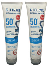 2x Blue Lizard Sensitive Sunscreen SPF 50+ (5 oz each) Mineral Lotion – UVA/UVB picture