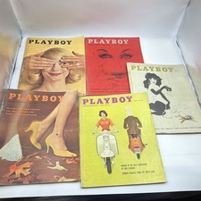 Vintage Playboy Magazine Lot 1959 1960 1961 - 5 Issues - ALL CENTERFOLDS INTACT picture