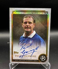 Topps UCC 2023/24 Paul Gascoigne Marks Of Excellence On Card Auto /50 Rangers picture