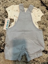 Carters Baby Boy Blue Overalls 9 months picture