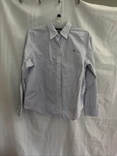 Lauren Ralph Lauren Stretch Non Iron Blue White Striped Button Shirt Button Shir picture