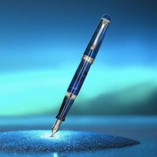 Aurora 888 Fountain Pen in Boreale - 18K Gold - Limited Edition - Medium NEW picture