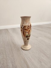 Rare Vintage Signed Antoine Dubois Belgium Art Deco Vase Acorn Autumn c1920s picture