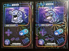 GRIMER X MUK LOT - POKEMON CHIBI EVOLUTIONS 2026 RETRO FIREWORK HOLO picture