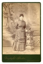 Late 1880's Cabinet Card/EMILY STAGGS/Taken at DAYLIGHT STUDIOS, TOPEKA, KANSAS picture