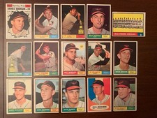 1961 Topps MLB BASEBALL Cards Baltimore Orioles/Robinson+Stars+RC+(15)/High+Lo#s picture