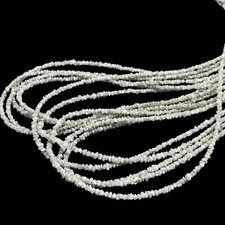 16 Inch Natural White Grey Diamond Rough Beads 1.5-3mm Uncut Strand For Jewelry picture