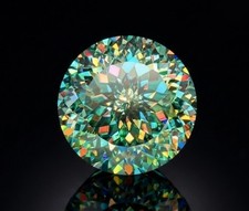 3.30 Ct Green Color Portuguese Cut VVS1 Diamond Premium Quality 10X10MM Gemstone picture