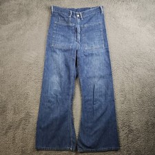 Vintage Dubble Ware Sanforized US Navy Bell Bottom Jeans 30x28 Union Made 40/50s picture
